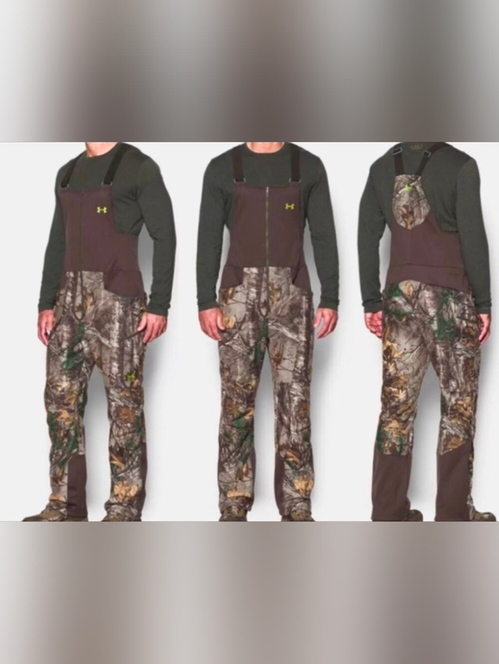 Under Armour Storm Fleece Hunting Bib Realtree Camo Mens Small